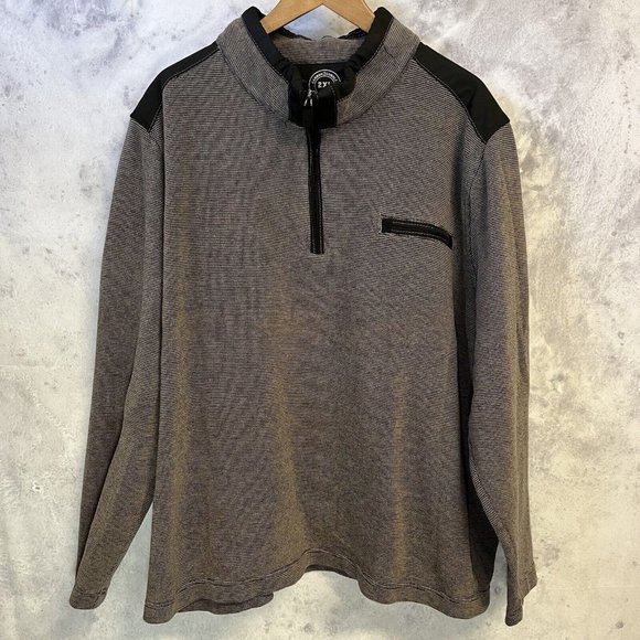 Carbon 2 Cobalt Sweatshirt Mens 2XL 1/2 Zip Ribbed Jacket Elbow Gray B3 - Picture 1 of 9